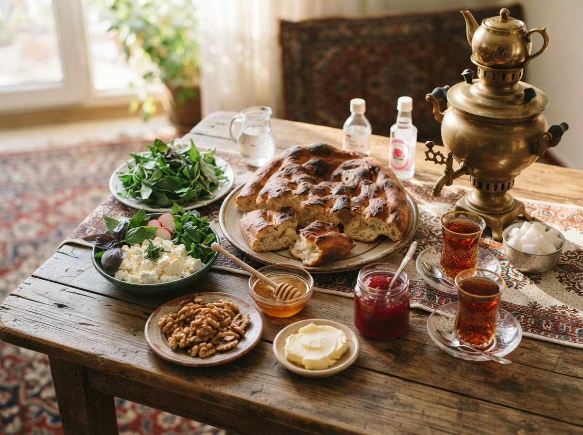 صبحانه باغ انار